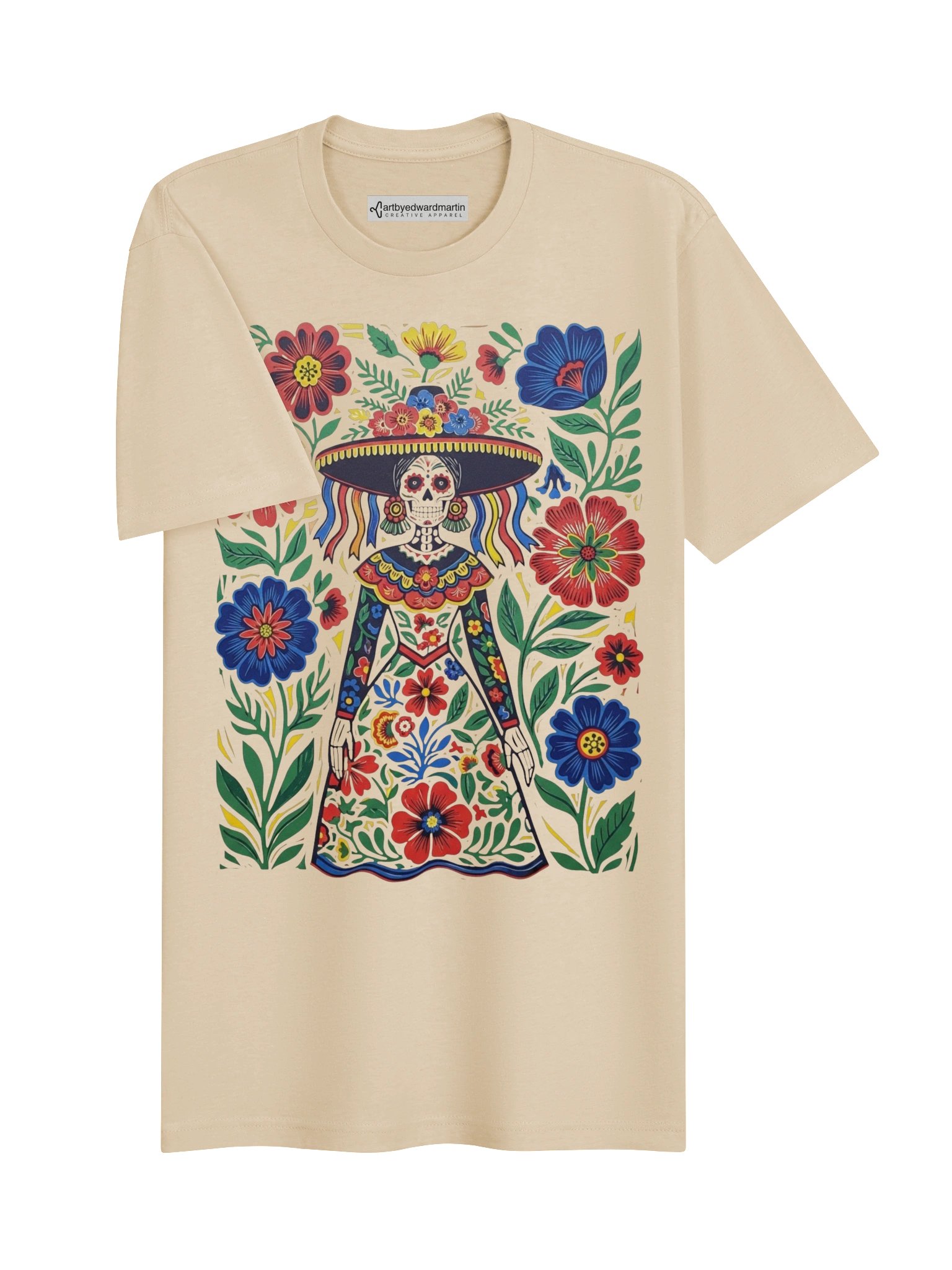 Folkloric Skull Floral T-Shirt product image (8)