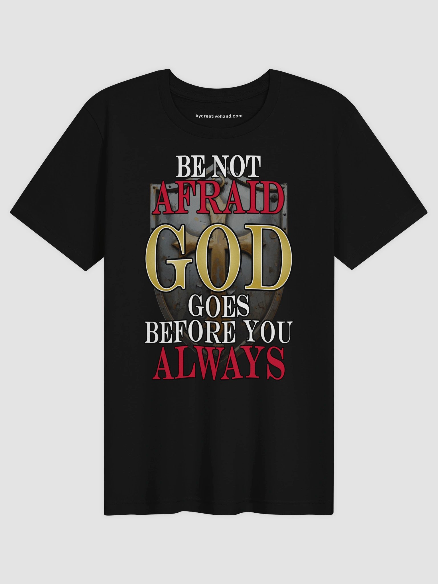Be Not Afraid Cross and Shield T-Shirt product image (71)