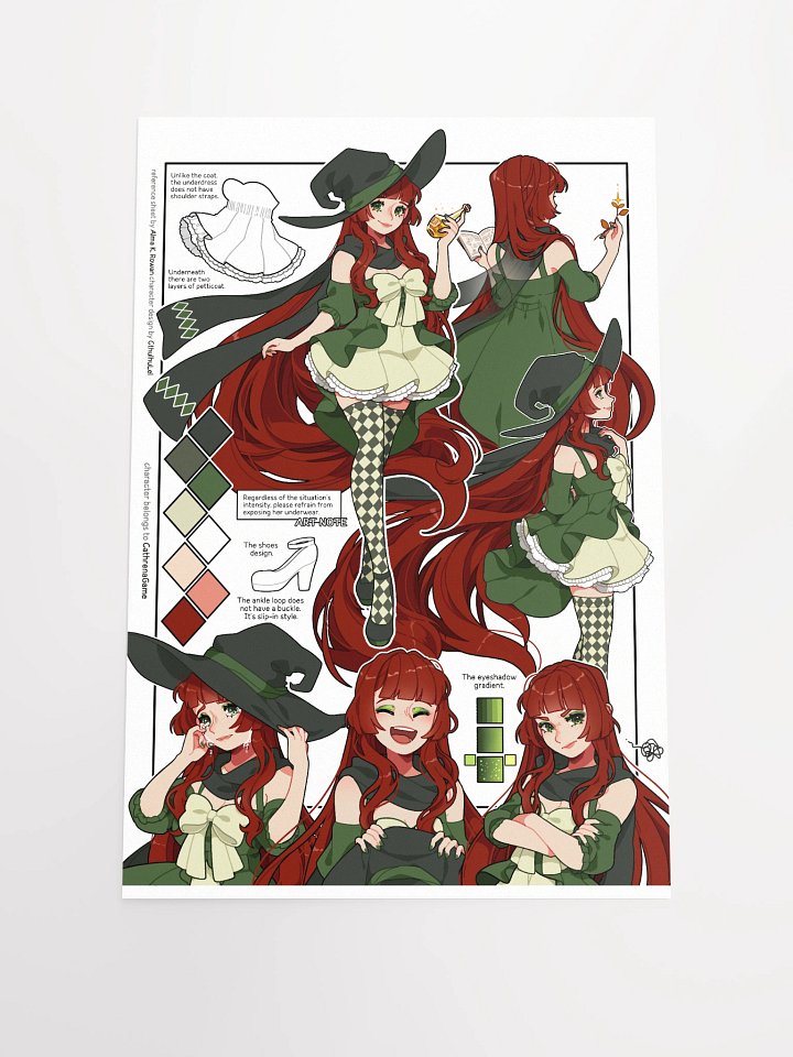 Cathrena Reference Sheet Poster product image (1)