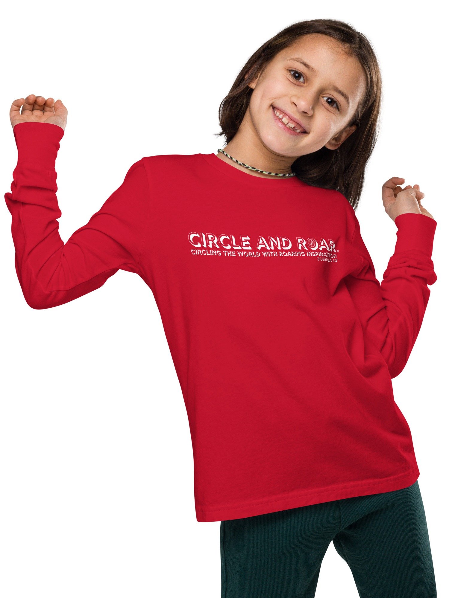 "Circle and Roar" Joshua 1:9 Youth Long-Sleeve T-Shirt product image (5)