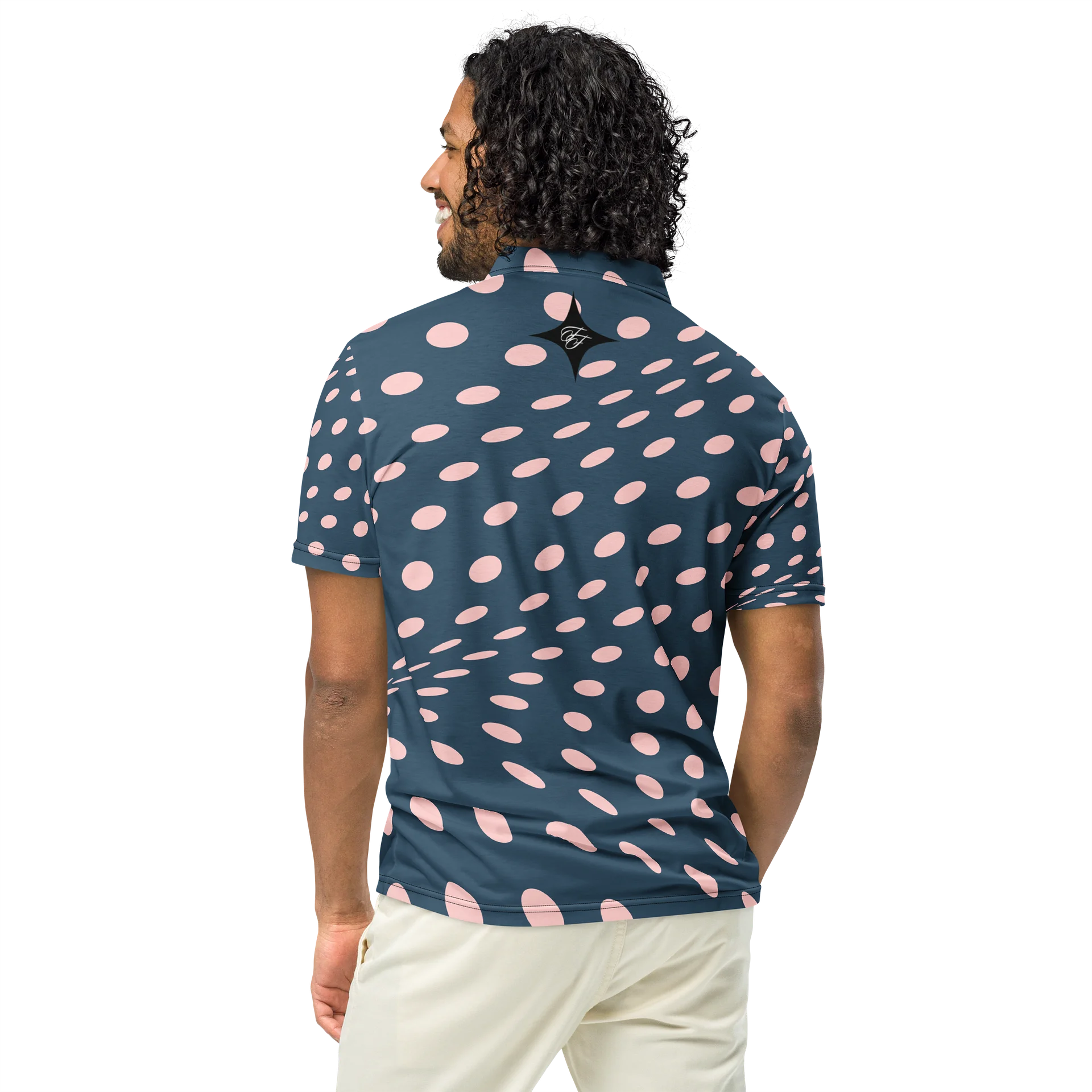 F&F Spot Slim Fit Polo Shirt (NVY) product image (5)