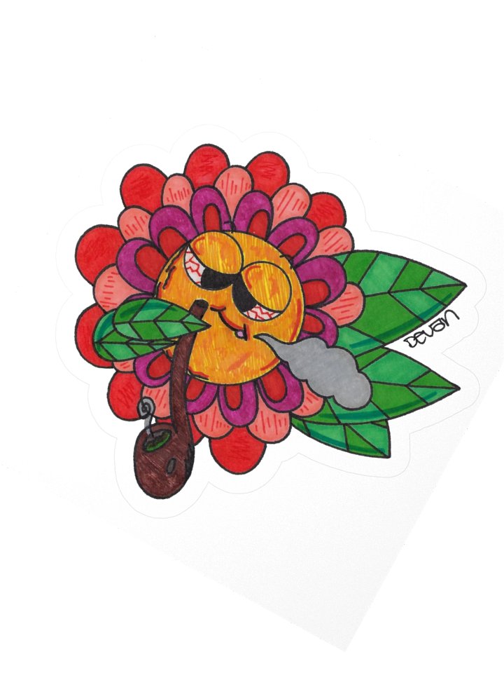 Red Stoner Flower Sticker product image (2)