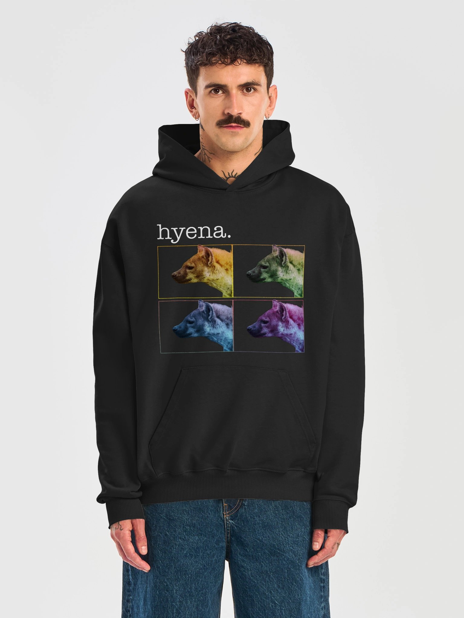 "hyena." Heavyweight Oversized Pop Art Hoodie product image (5)