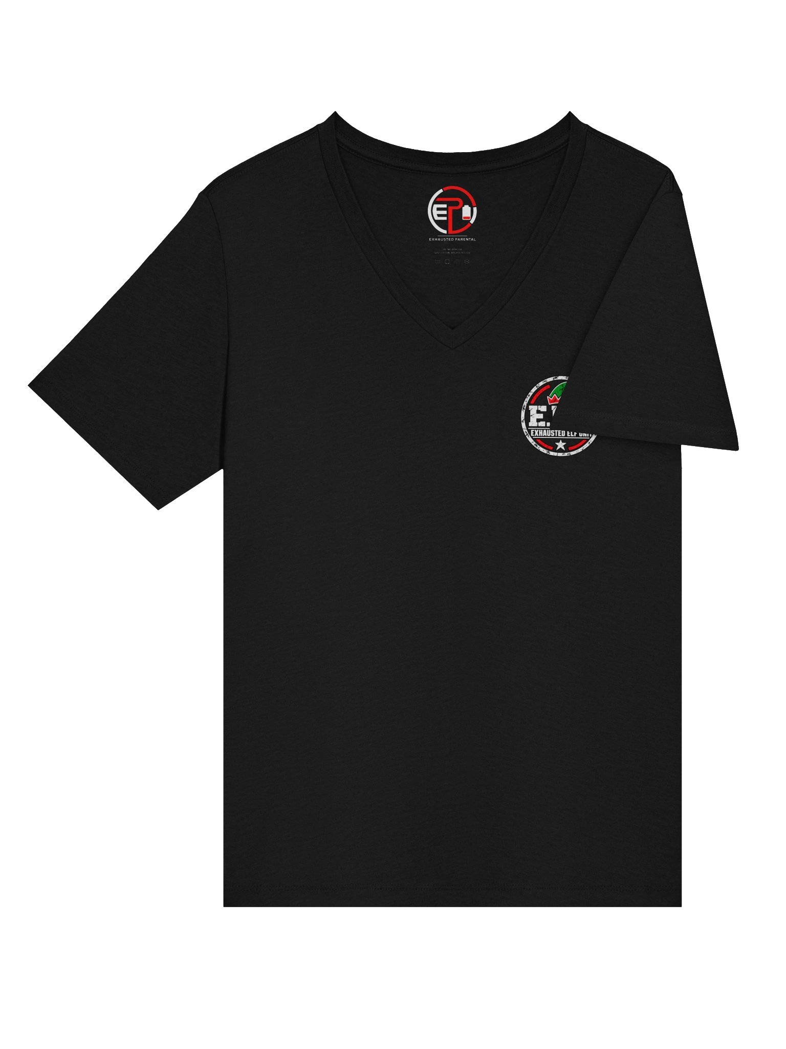 Exhausted Elf Unit Crew Women's V-Neck | Black product image (4)