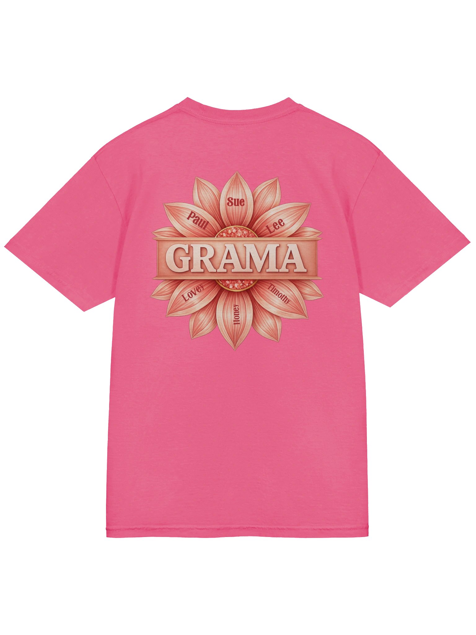 Personalized Grama Shirt Comfort Colors 1717 Custom Grandma Flower Name Shirt Gift for Grama Nana Mimi Grandmother Tee product image (4)