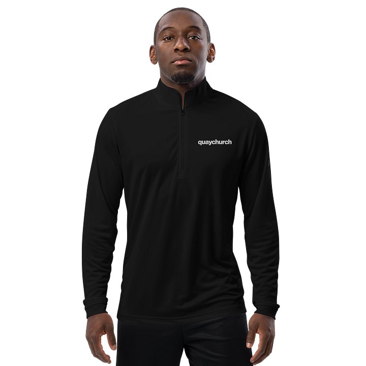quaychurch embroidered adidas quarter zip product image (2)