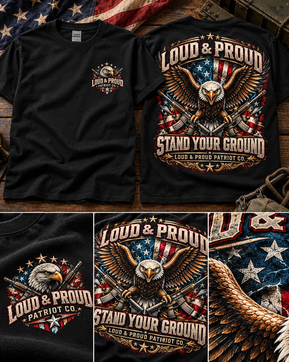 Stand Your Ground – Loud & Proud Patriot Heavyweight Tee product image (4)