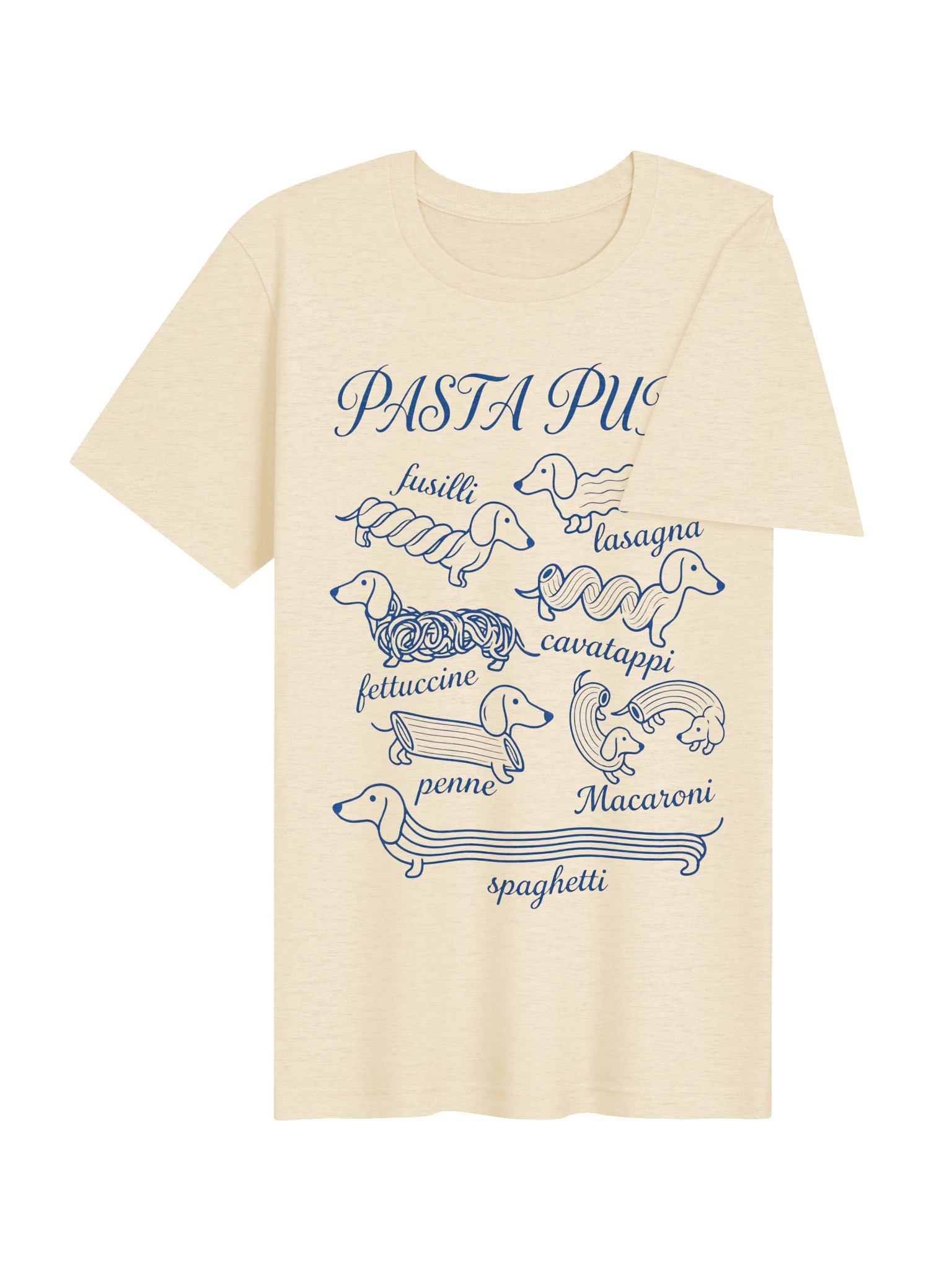 Pasta Pups Dachshund T-Shirt – Cute Dog & Pasta Lover Graphic Tee product image (10)
