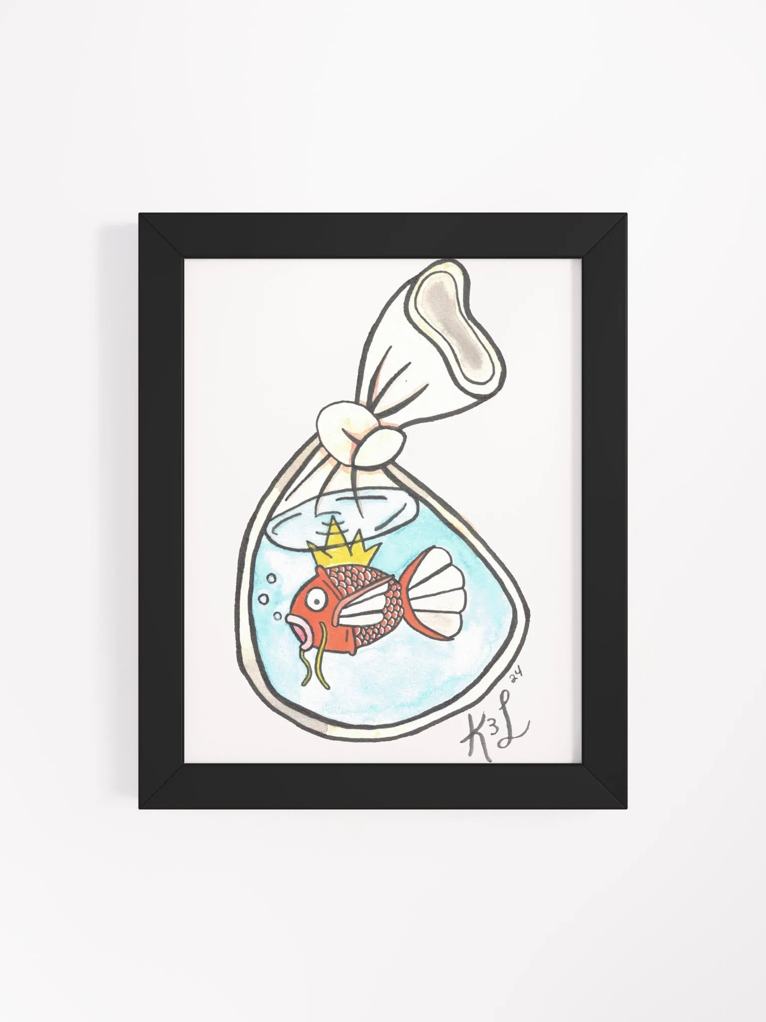 Feesh In Bag Framed Print Small Sizes product image (4)