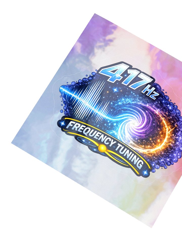 417 Hz Frequency Sticker on Holographic backing product image (4)