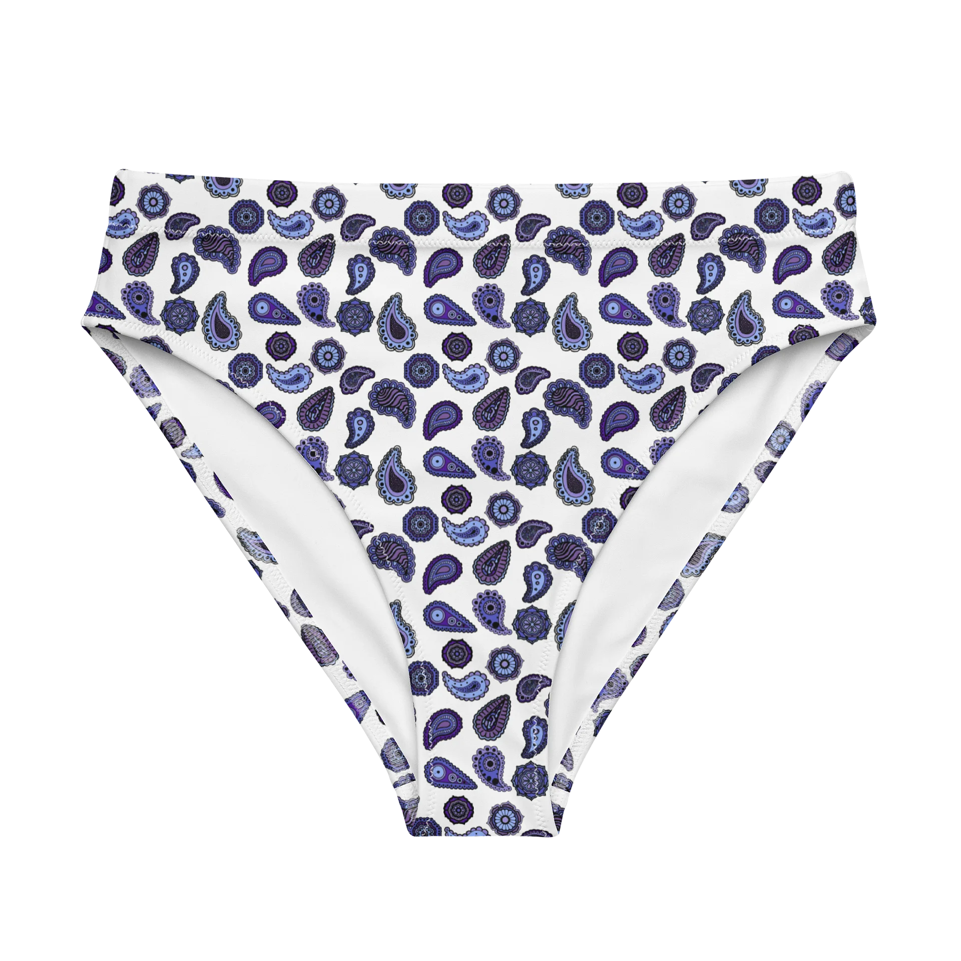 Trippy High Waist Bikini Bottom Blue product image (1)
