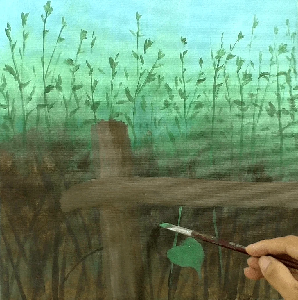 DOWNLOADABLE Acrylic Painting Tutorial - Sunflowers in the Fence product image (5)