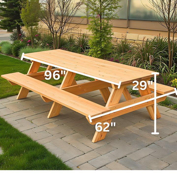 8ft Picnic Table Plans (PDF) product image (2)