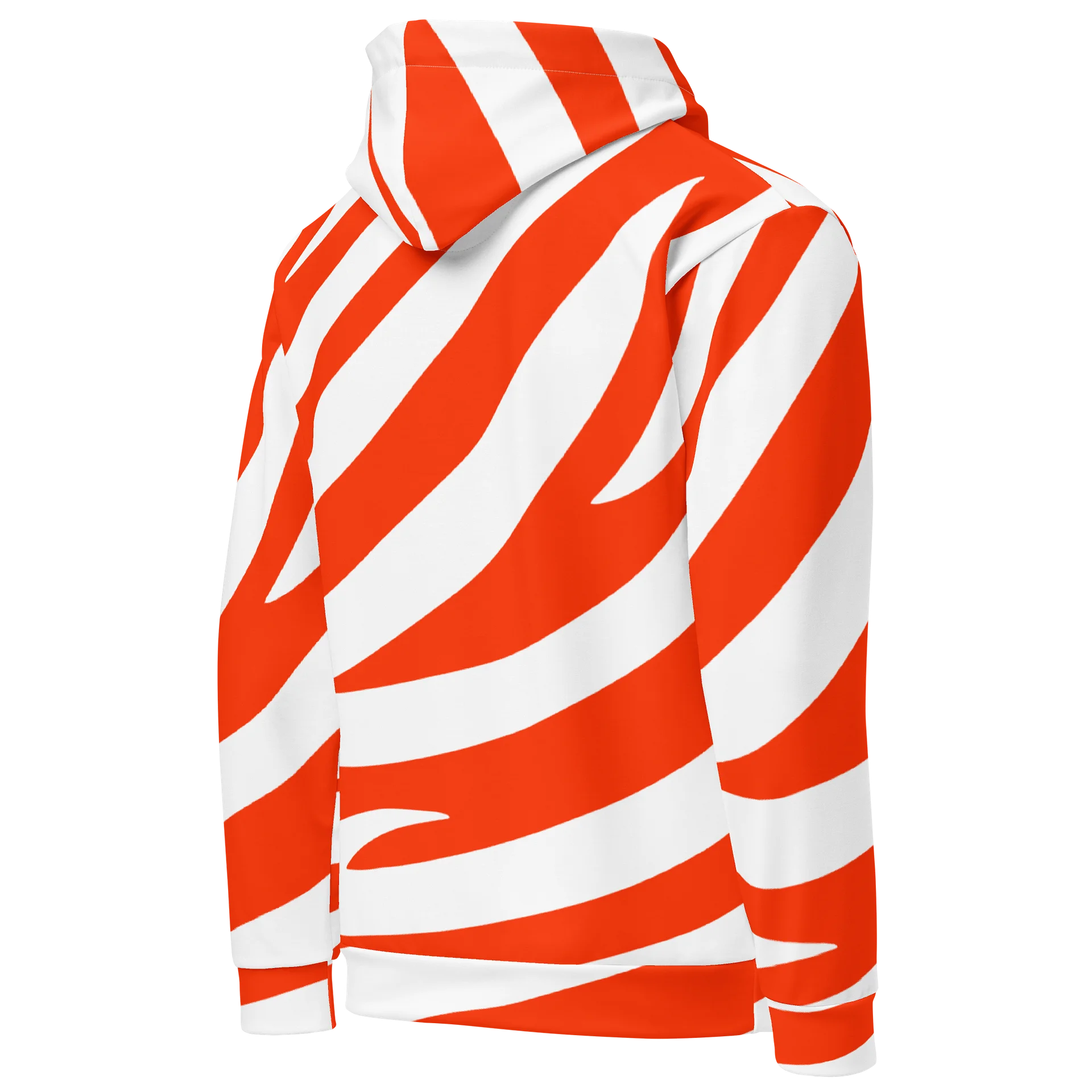 Tiger Print Graphic Hoodie – Orange White product image (4)