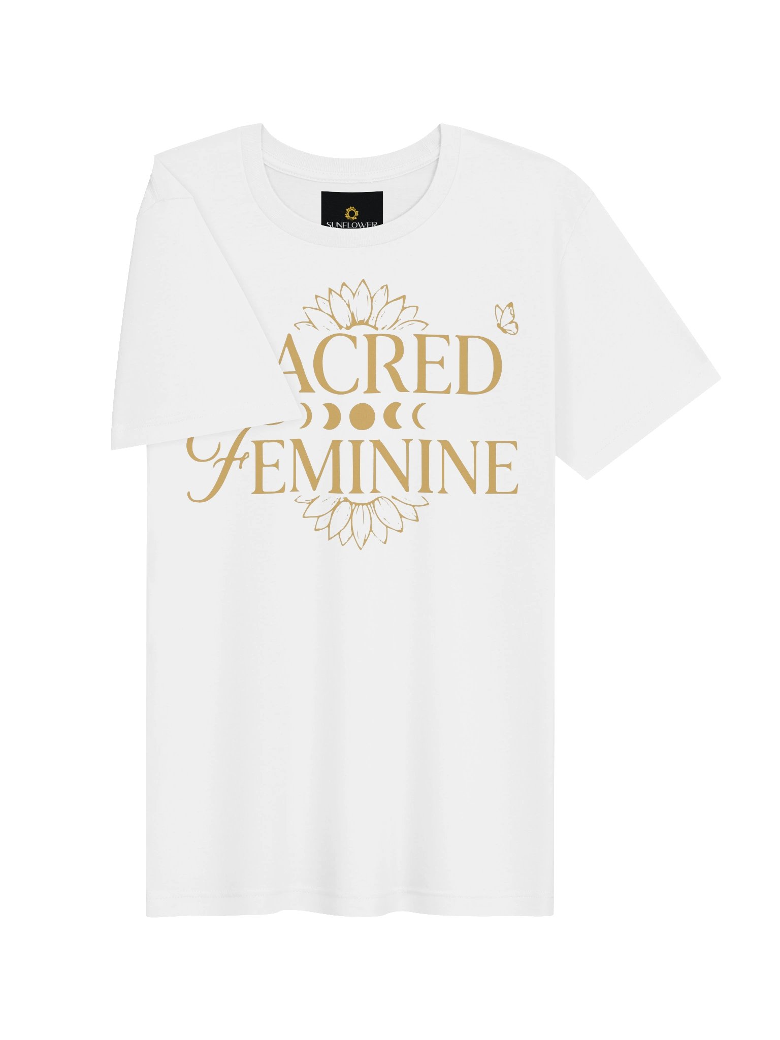 Sacred Feminine White Women’s T-Shirt | Sunflower Dream Creation product image (3)