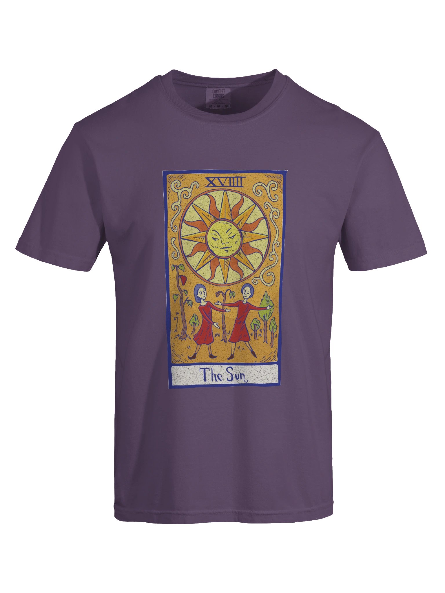 The Sun Tarot Shirt – Vintage Tarot Card Graphic Tee (XVIII) Bright Celestial Design product image (46)