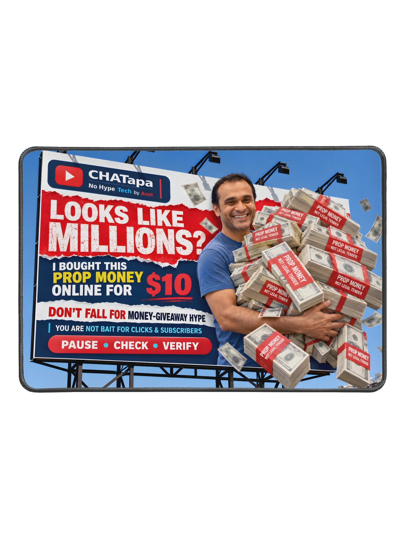 Looks Like Millions? Don’t Fall for Giveaway Hype – CHATapa Desk Mat product image (1)