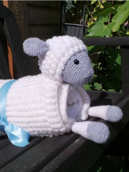 Crochet Sheep Blanket Pattern - 3in1 Pram Toy Lovey PDF Pattern - Crafting Happiness product image (7)