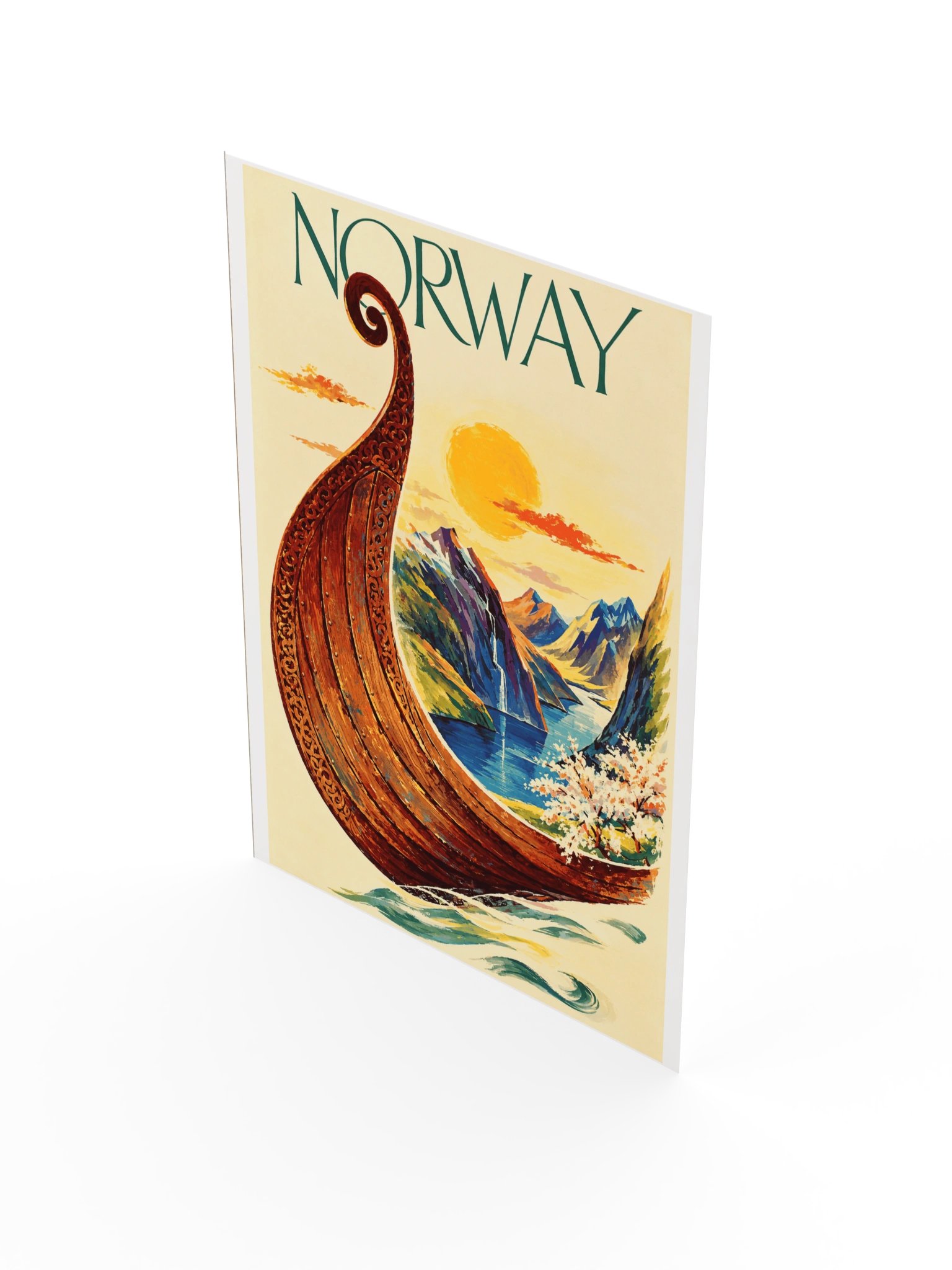 Norway Viking Fjord Travel Vintage Poster product image (13)