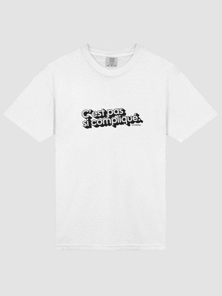 T-shirt C'est pas si compliqué. (grand logo noir) product image (1)