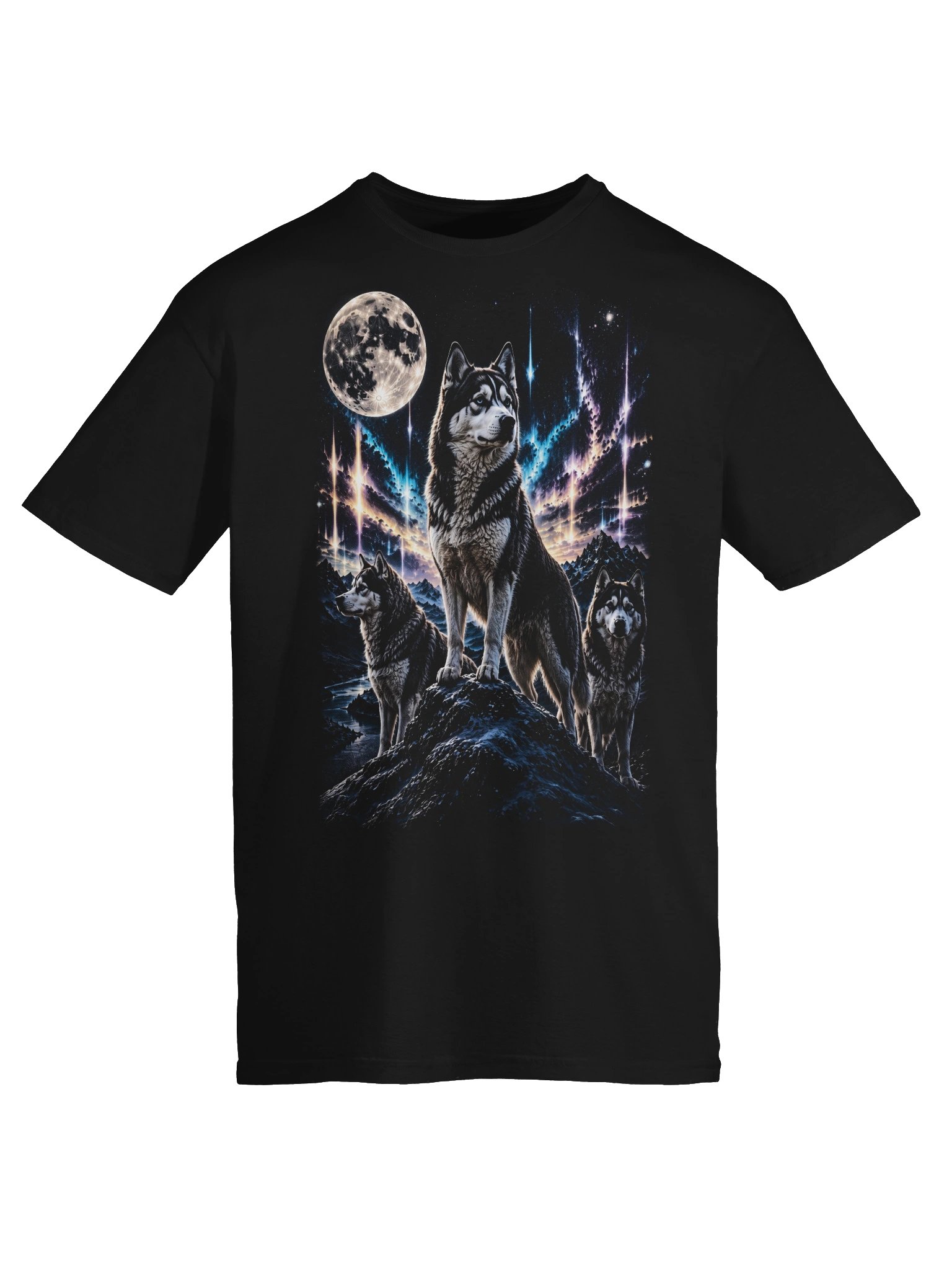Husky Howling Moon Tshirt | Unexpected Legends Shirt product image (4)