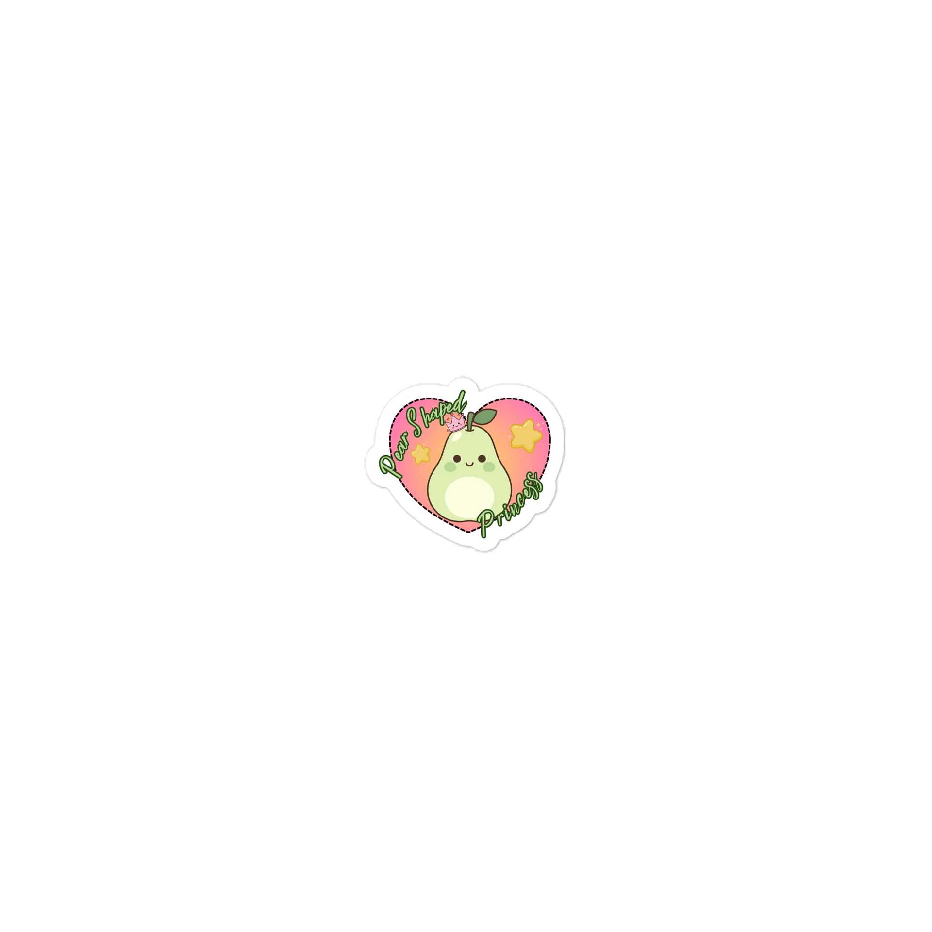 "Pear Shaped Princess" Die-Cut Sticker product image (1)