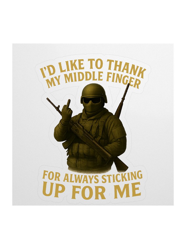 Middle Finger Salute Kiss Cut Stickers product image (1)