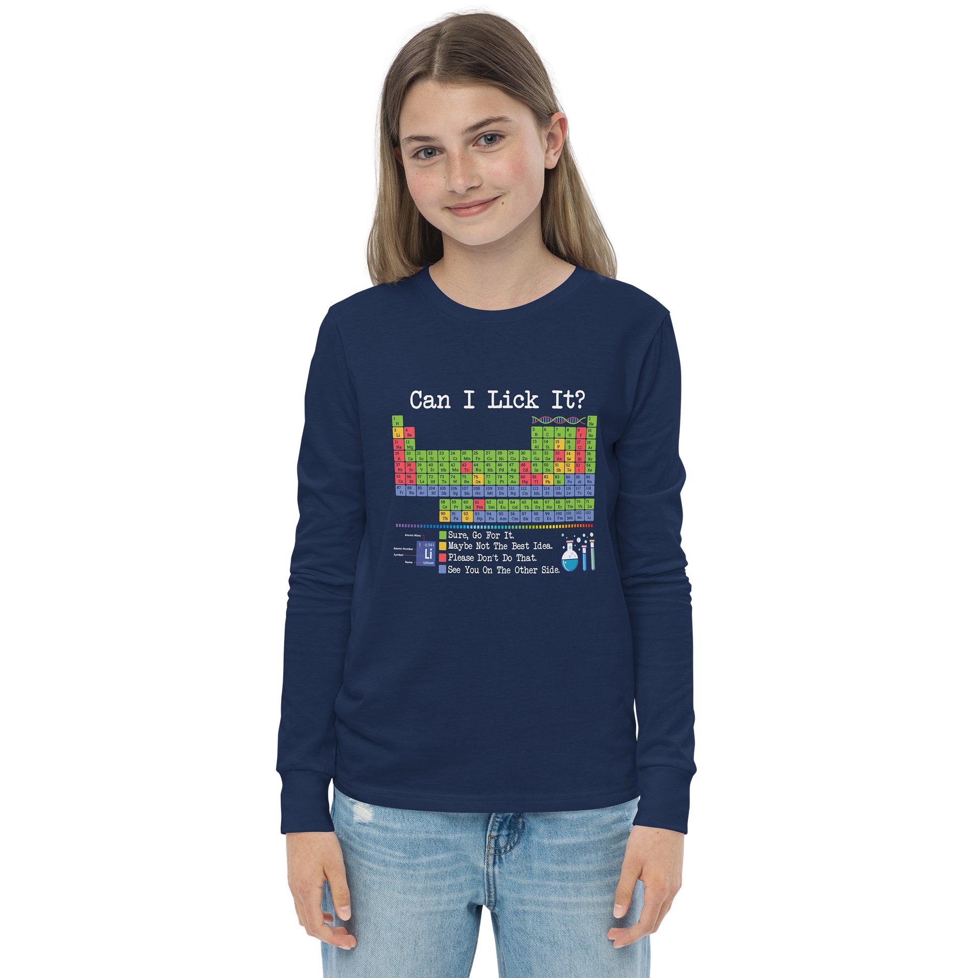 Youth Longsleeve Chemistry Nerd Shirt product image (13)