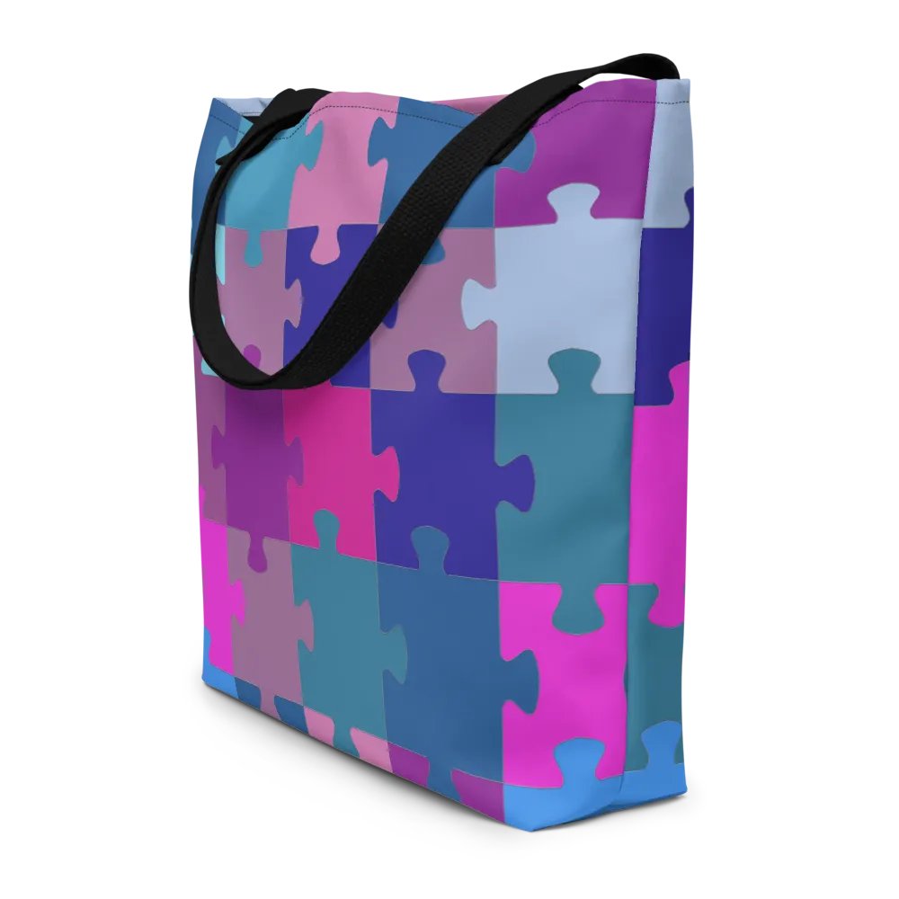 Vibrant Puzzle Pieces All-Over Tote Bag product image (8)