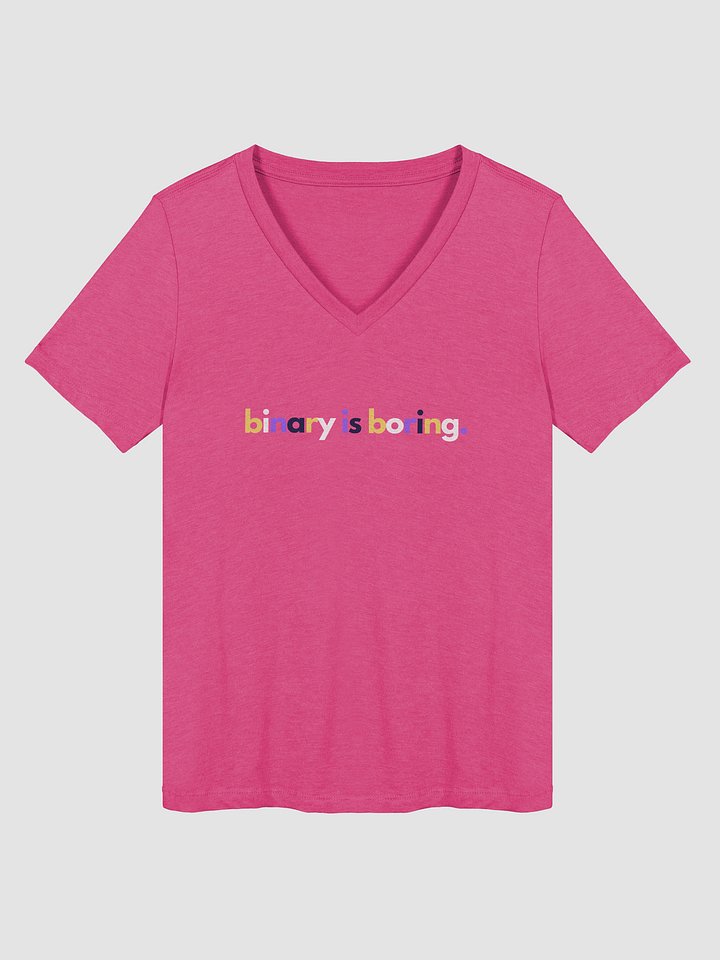 Binary Is Boring Relaxed V-Neck Tee product image (2)