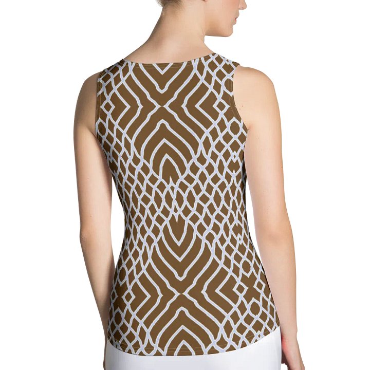Net White and brown/All-Over Print Women's Tank Top by Sublicolor product image (2)