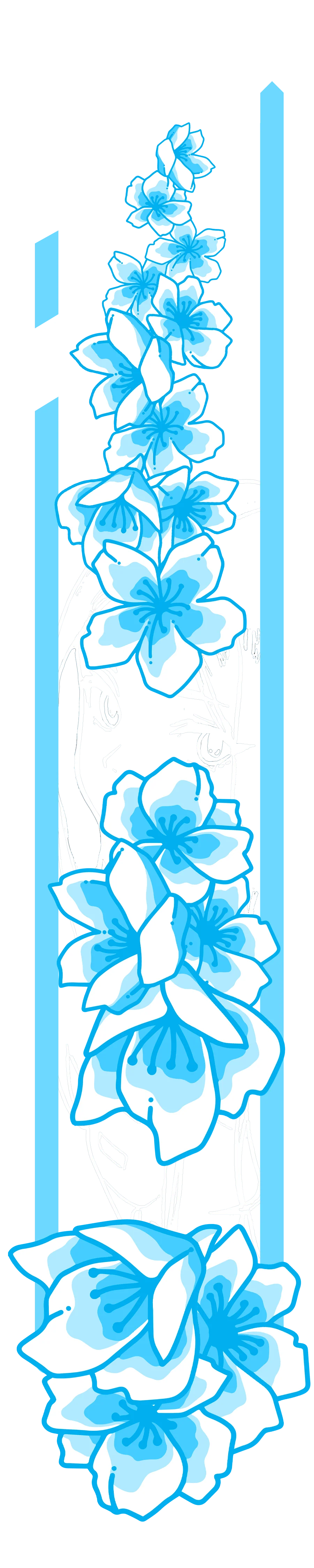 SmashTech - Blue Blossom Cropped Hoodie product image (5)