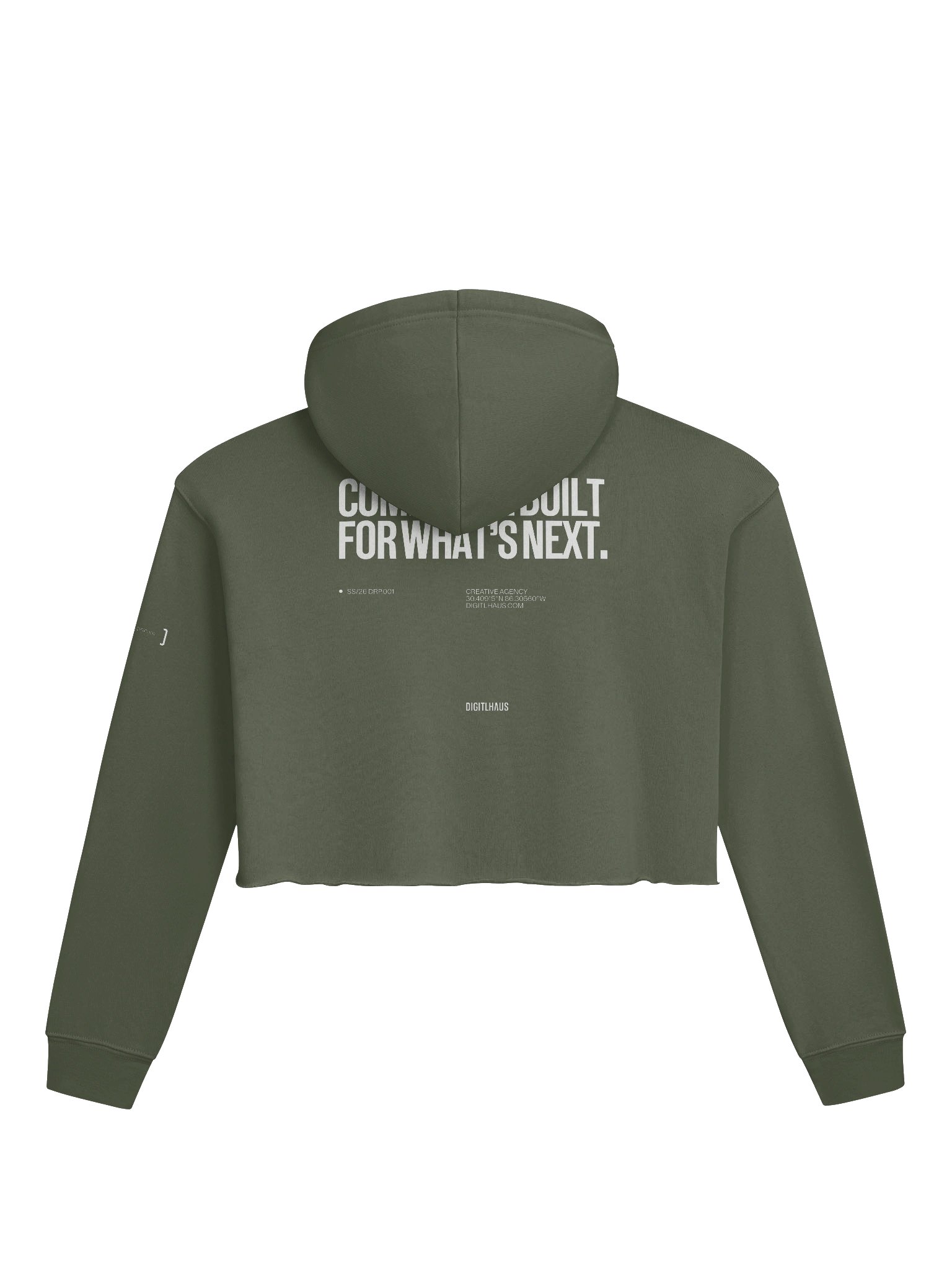 DigitlHaus Crop Hoodie - Olive product image (1)