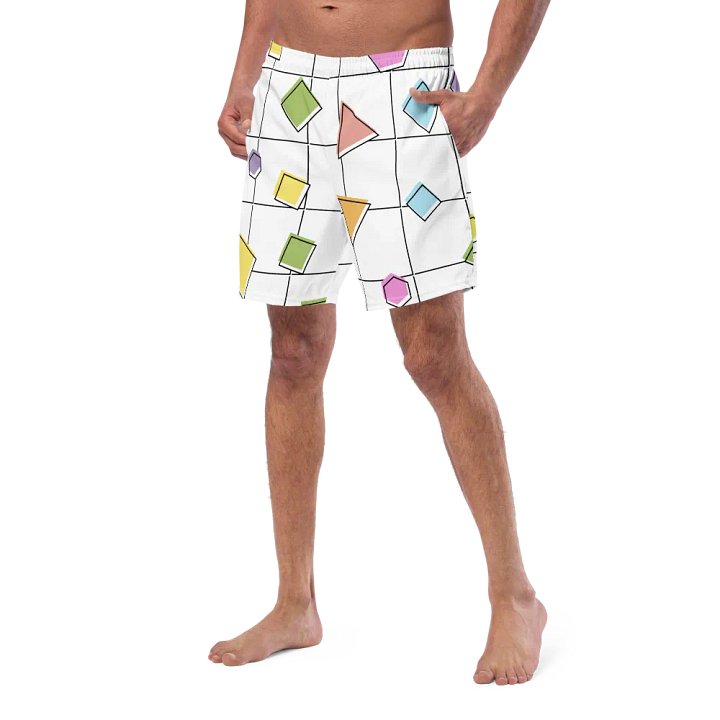 Geometric Splash All-Over Print Swim Trunks product image (2)