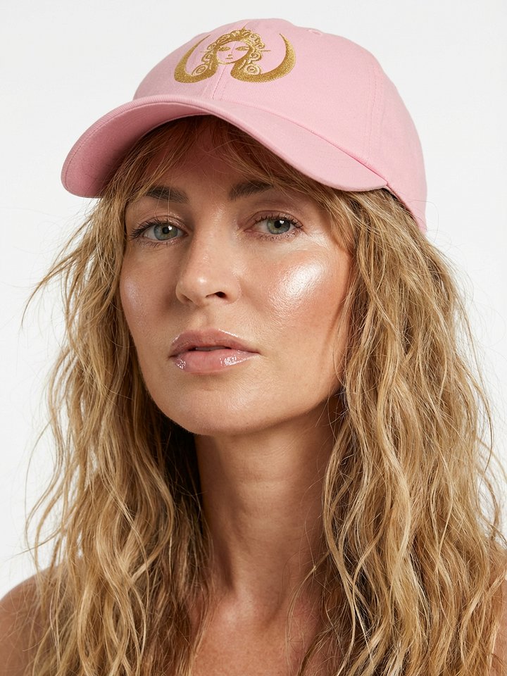 CIRCEMOON Rose Quartz Goddess Emblem Cap - pink and gold product image (1)