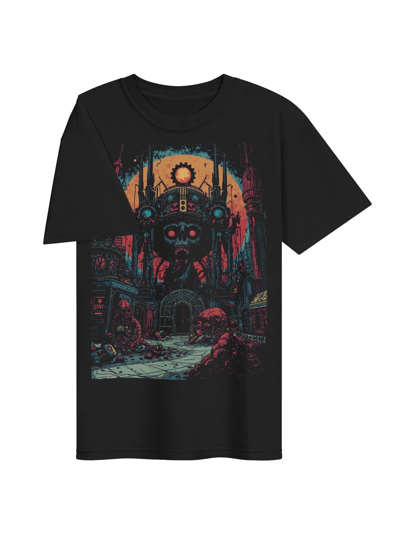 Neon Apocalypse Skull Heavyweight T-Shirt product image (6)