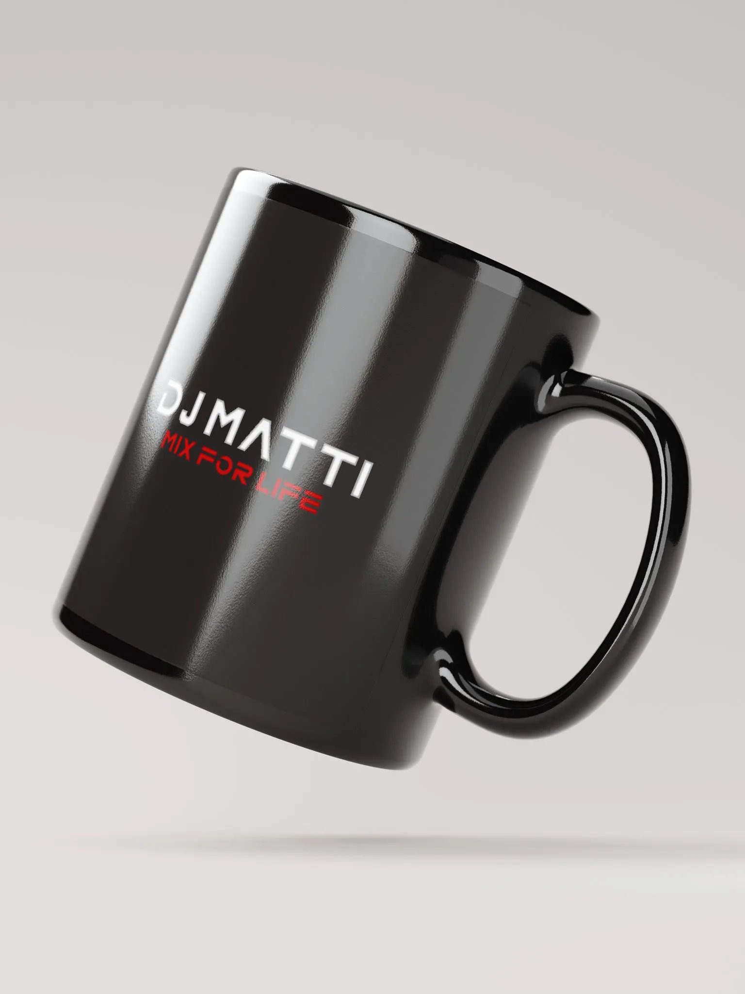 DJ Matti Black Glossy Mug product image (2)