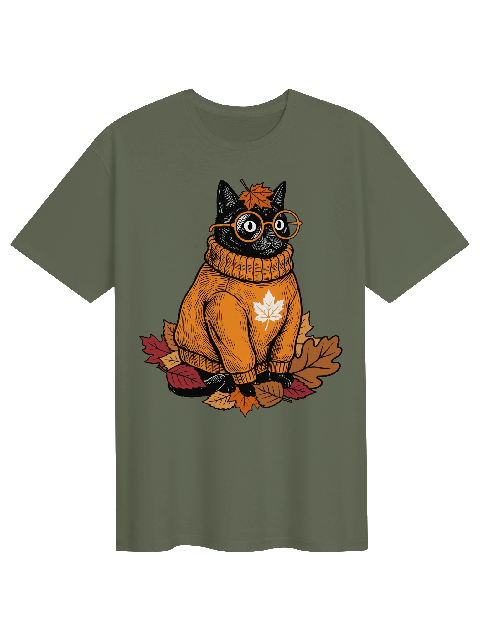 Autumn Leaves Void Cat Shirt product image (2)