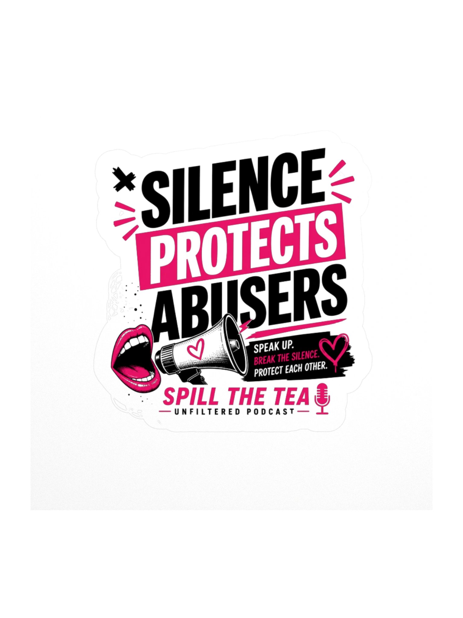 Break the Silence Kiss Cut Sticker product image (1)