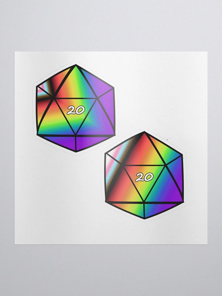 Pride D20 Dice - Stickers product image (1)