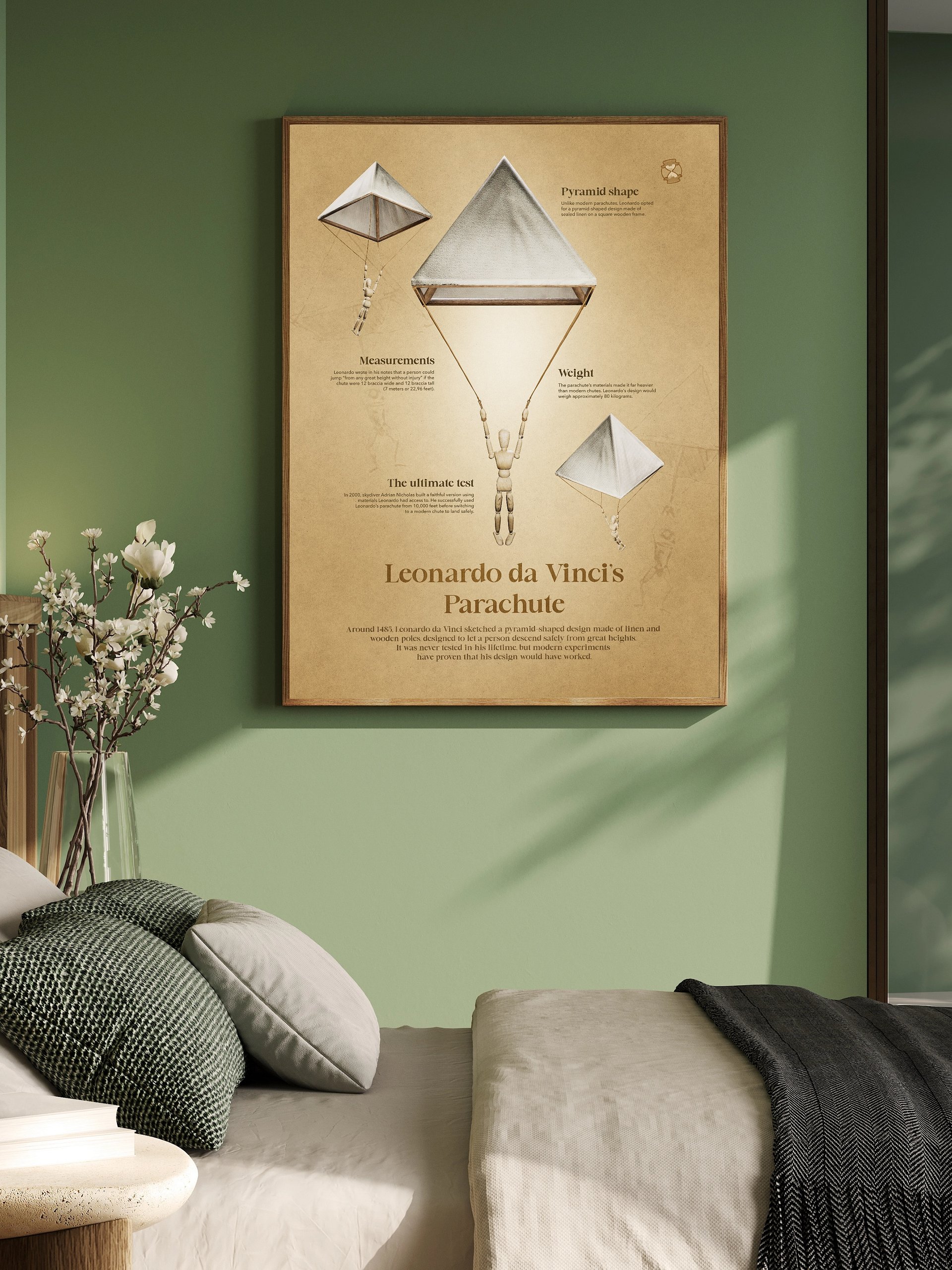 Leonardo da Vinci's Parachute (Unframed poster) product image (2)
