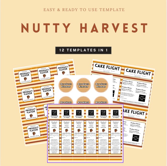 Nutty Harvest Label Template Bundle product image (1)