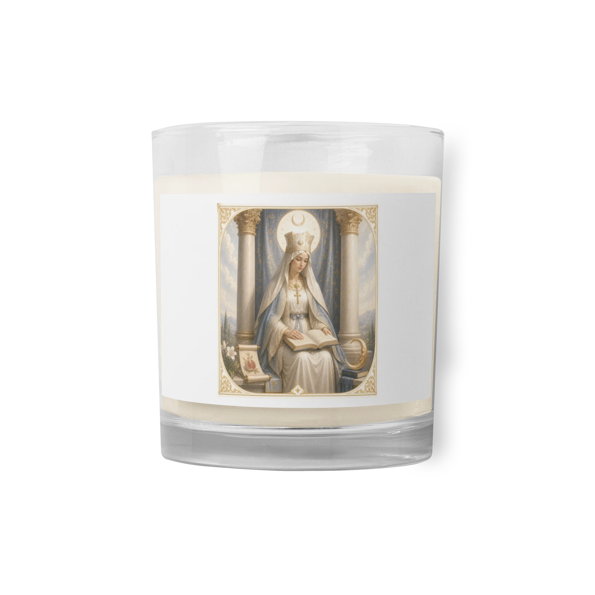 ​📖 Bougie "L'Arcane II : La Papesse" – L'Intuition Silencieuse product image (1)