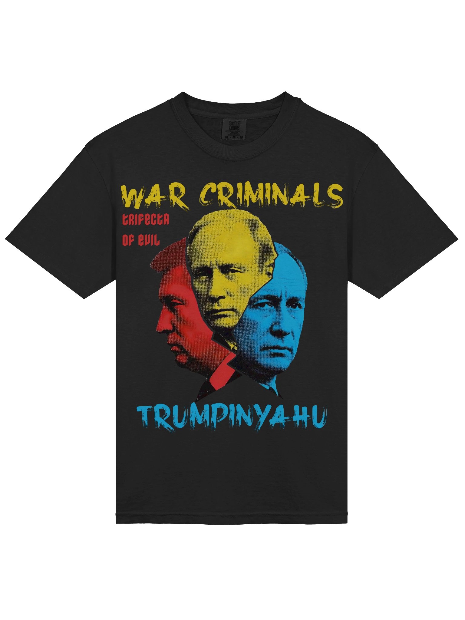 Trumpinyahu T-Shirt, Trifecta Of Evil Anti Trump. Putin, And Netanyahu Parody Political Protest Tee, product image (4)