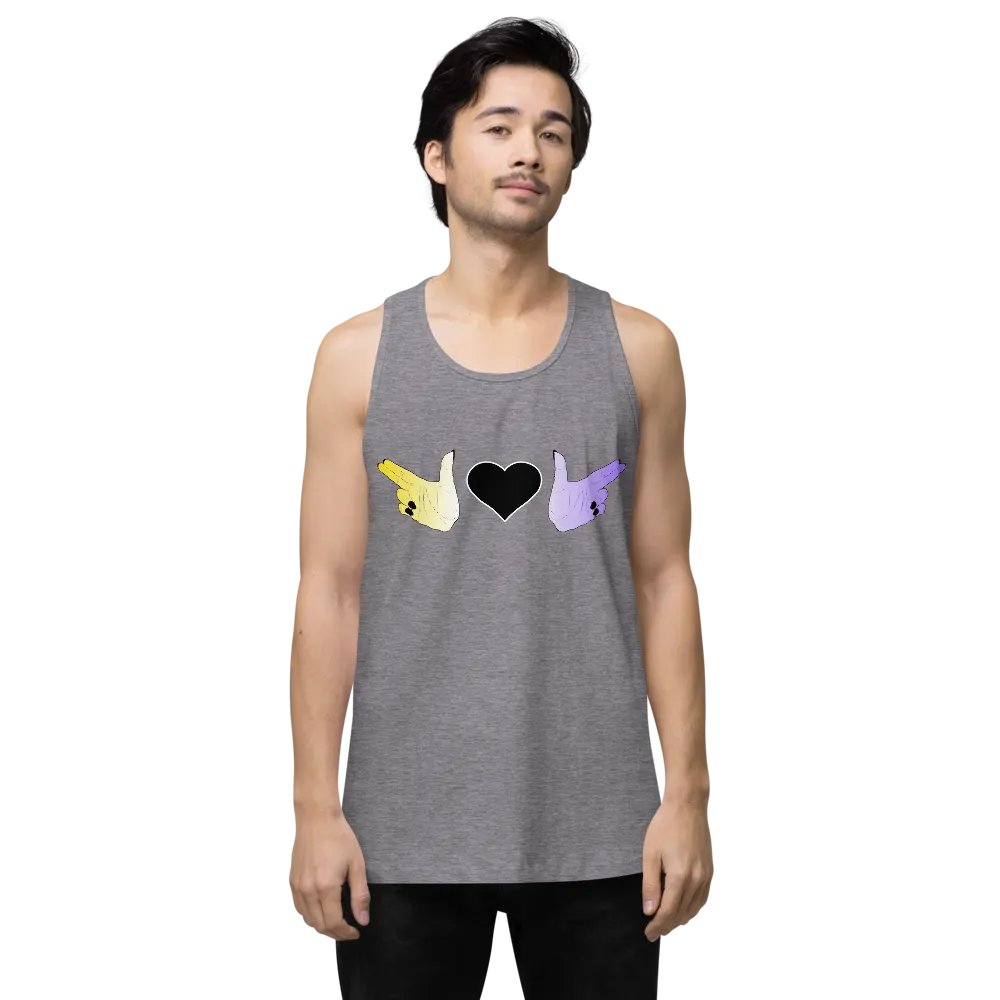 Finger Guns (enby flag) Tank M product image (1)