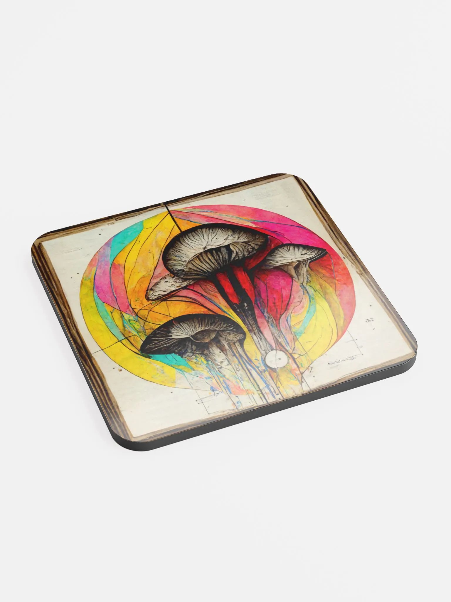 Psychedelic Shrooms Cork Coaster product image (2)