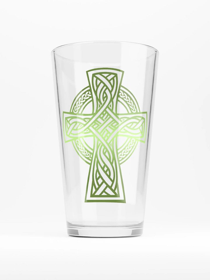Viking Celtic Cross Pint Glass product image (1)