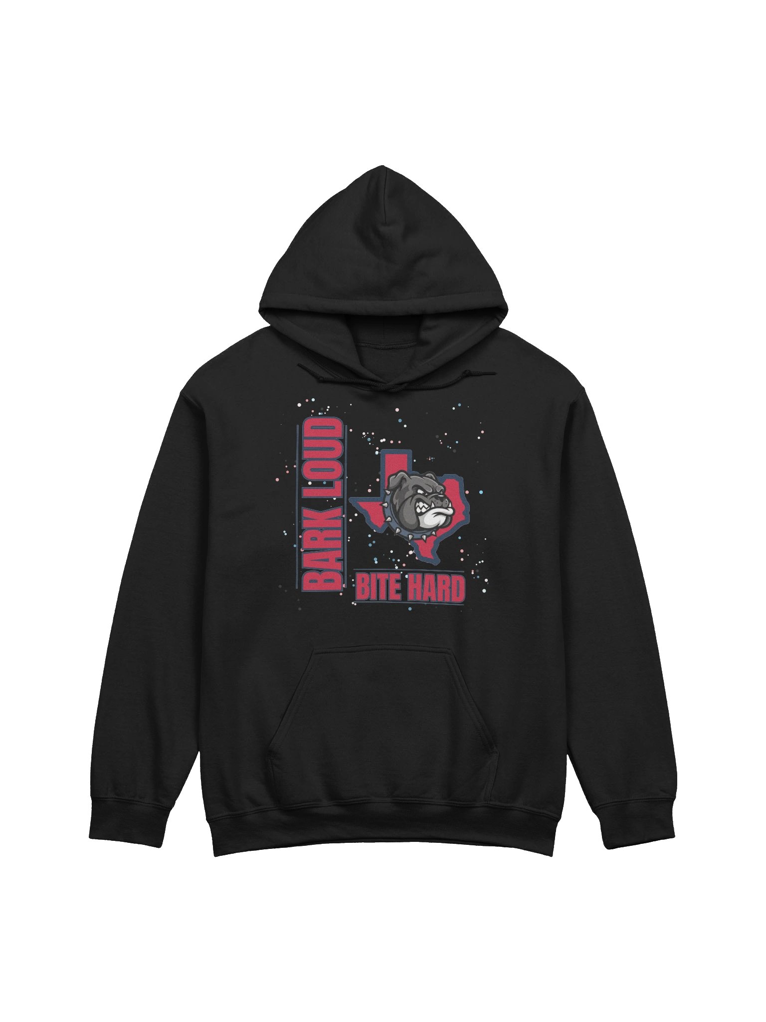 Bark Loud Spirit Hoodie - Blue on Red product image (3)