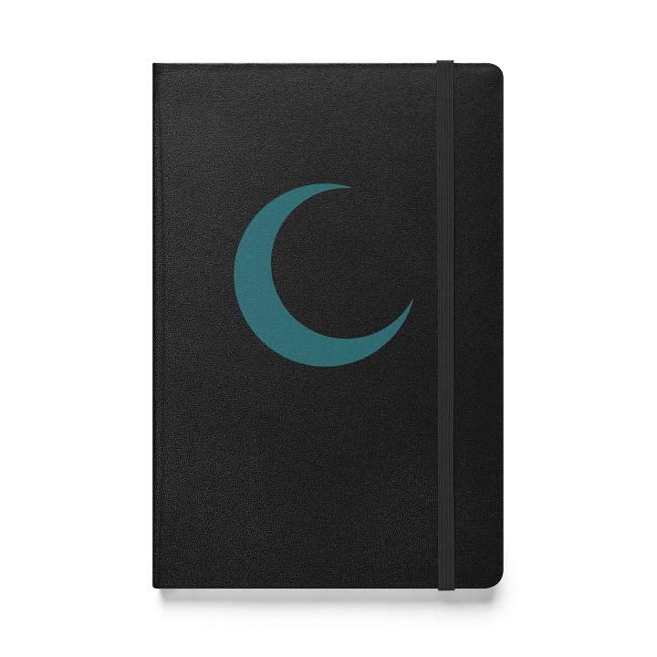 Crescent Moon Notebook – Deep Teal Print product image (1)