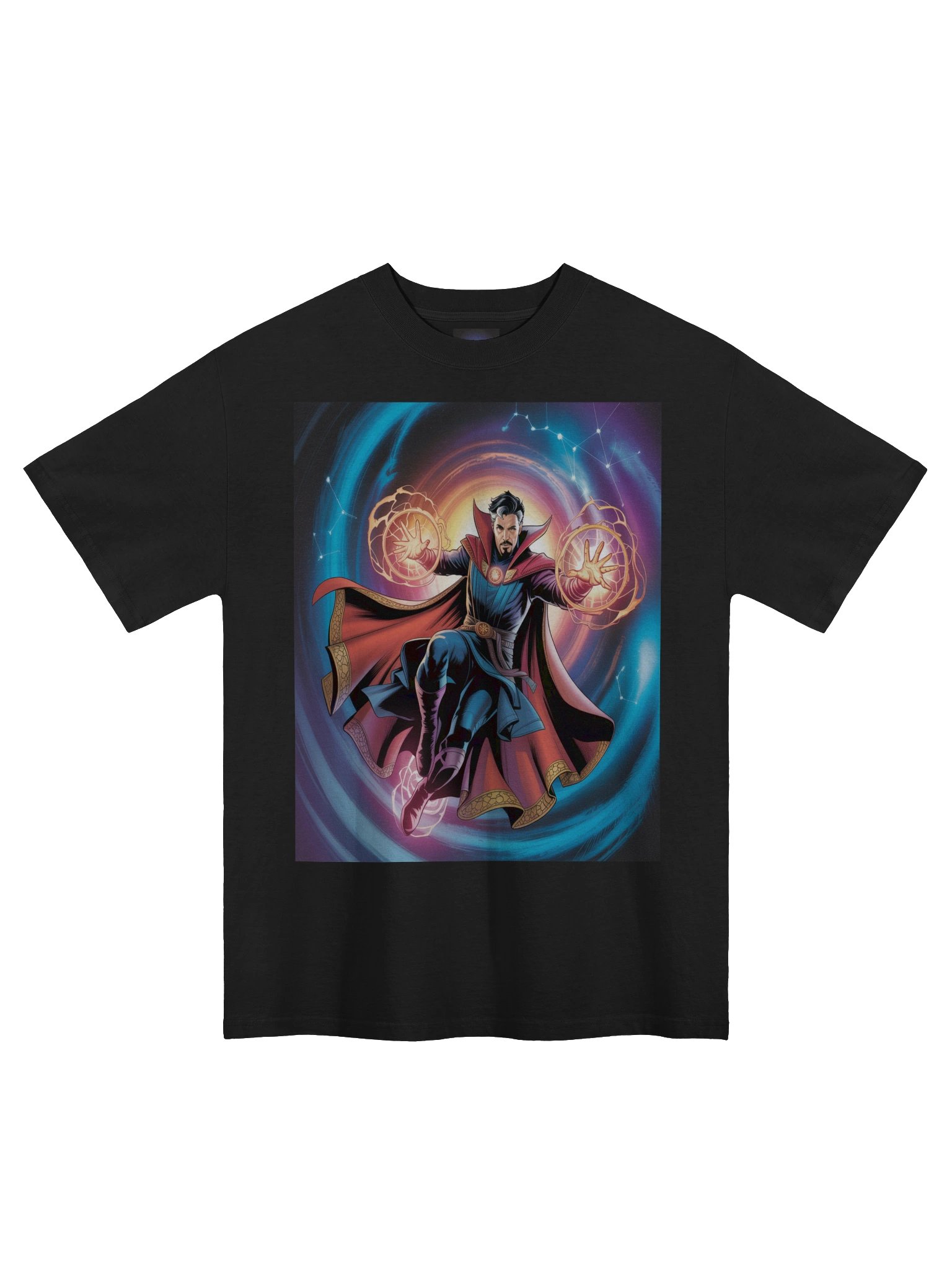 Doctor Strange Portal Swirl Oversized Faded T-Shirt – Mystic Mandala Eclipse product image (3)